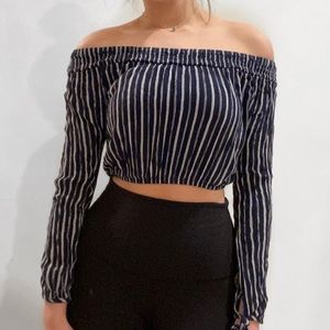 off the shoulder long sleeve top